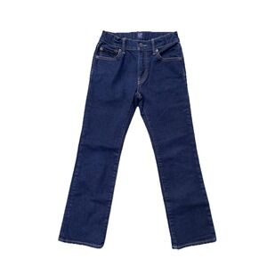 Gap Kids Girls Slim Bootcut Jeans Size 10 Dark Wash Stretch Denim 24" Inseam